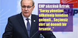 CHP şaşırtmadı: Halktan oy alıp yüzlerini saraya döndüler!