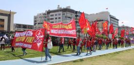 İki yıl aradan sonra işçi sınıfının talepleri İzmir Gündoğdu’da yankılandı