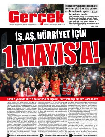 Gerçek Gazetesi Sayı 187 - Nisan 2025