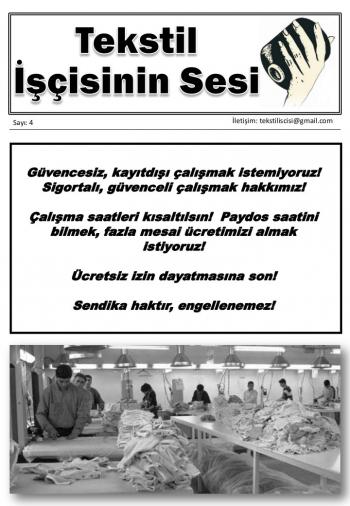 Tekstil İşçisinin Sesi Sayı 4