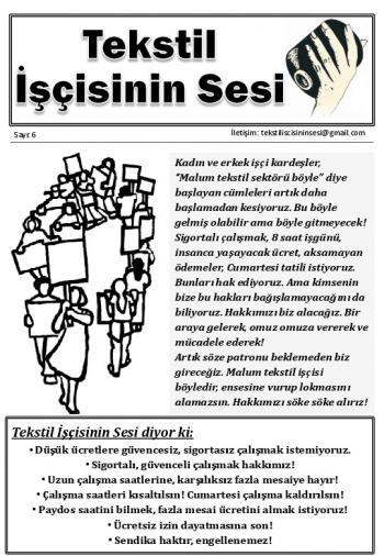 Tekstil İşçisinin Sesi Sayı 6