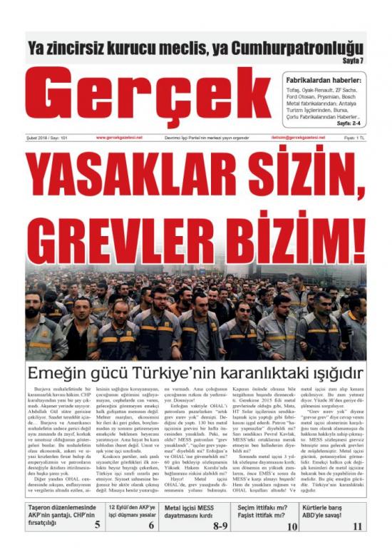 Gerçek Gazetesi Sayı 101
