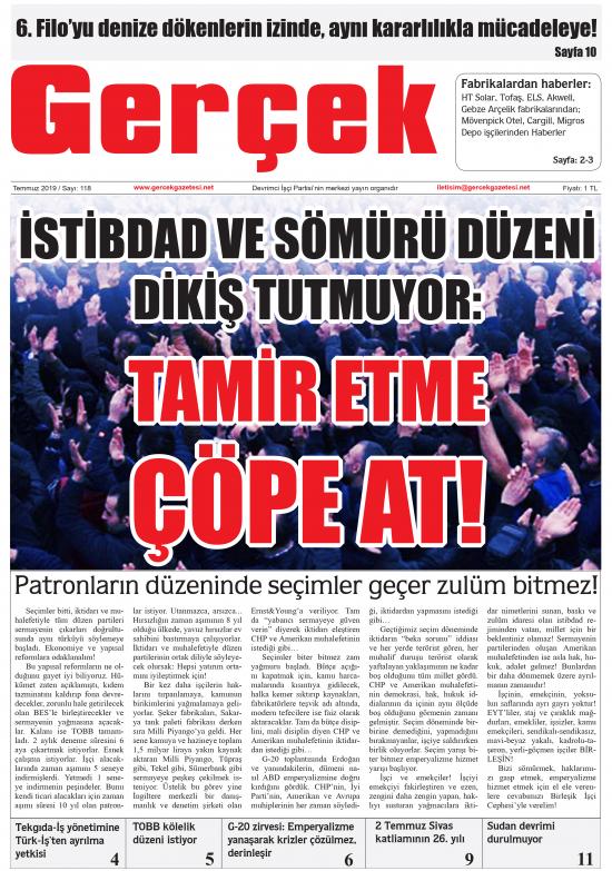 Gerçek Gazetesi Sayı 118