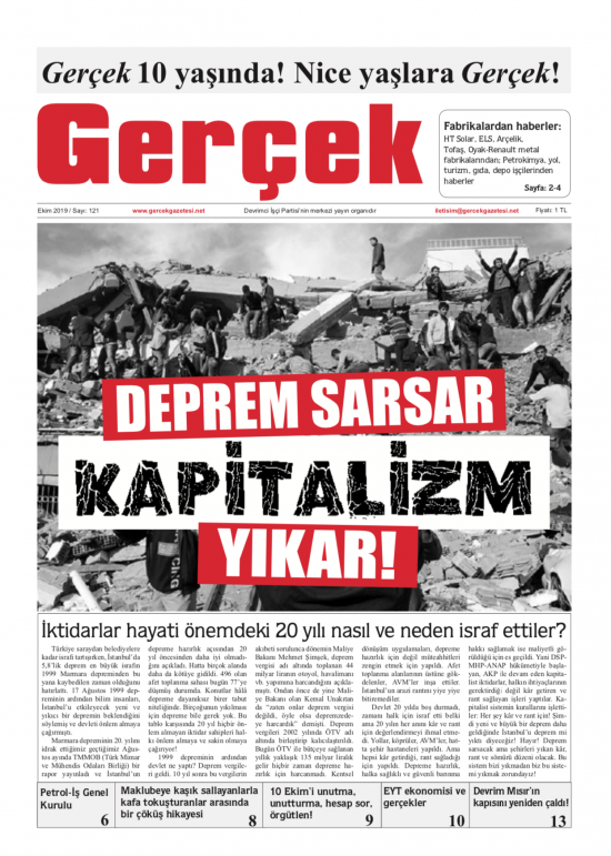 Gerçek Gazetesi Sayı 121