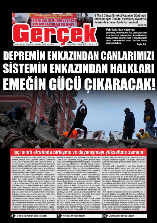 Gerçek Gazetesi Sayı 161