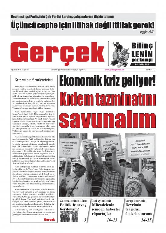 Gerçek Sayı 22 - Ağustos 2011