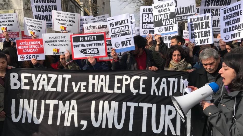 Beyazıt’ta 16 Mart anmasına istibdad engeli! Gözaltılar serbest bırakılsın!