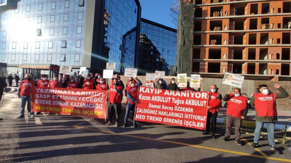 Neo Trend işçisi gasp edilen hakları için “hak verilmez alınır” diyerek direniyor! Neo Trend işçisi gasp edilen hakları için “hak verilmez alınır” diyerek direniyor!