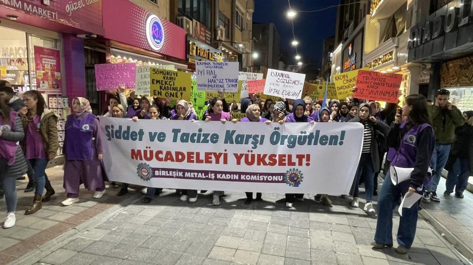 Metal işçisi kadınlar şiddete ve tacize karşı mücadelede en önde!