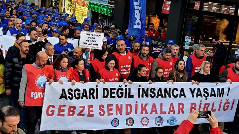 Sefalet dayatmasına karşı Gebze Sendikalar Birliği sokağa indi: Asgari değil insanca yaşam!